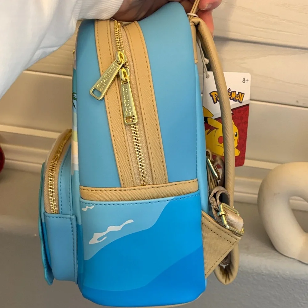 Loungefly Pokémon Beach Adventure Kids Backpack - Blue and White & Wallet - Picture 10 of 16